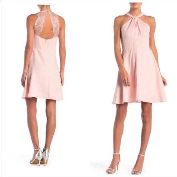 NWT:CeCe Gigi Pink Twist Lace Dress - Picture 2 of 14